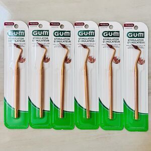 Lot of 6 Sunstar GUM Stimulator 600 Gums Massager Copper New Sealed